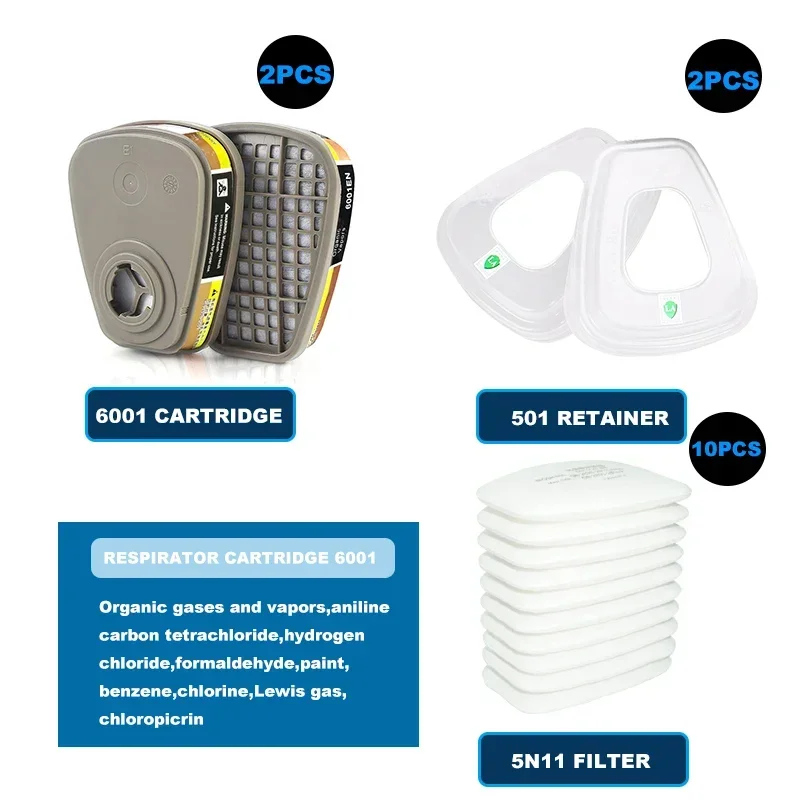 Cartucho de respirador 6001 60 - Dust Mask Construction reseña y precio